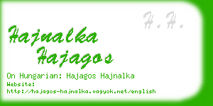 hajnalka hajagos business card